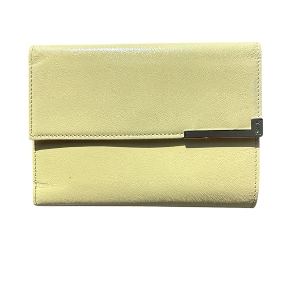 Yves Saint Laurent Tan Patent Leather Wallet - Picture 1 of 12